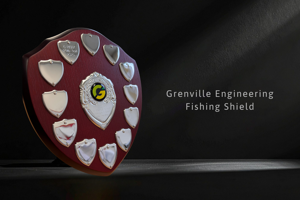 Grenville Engineering Fishing Shield awarded to the winner at the company’s annual fishing event.