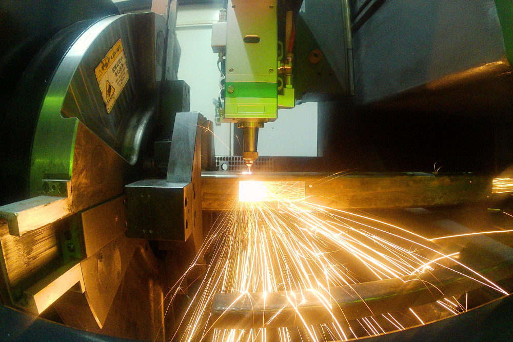 cnc tube laser cutting steel tube components for fabrication