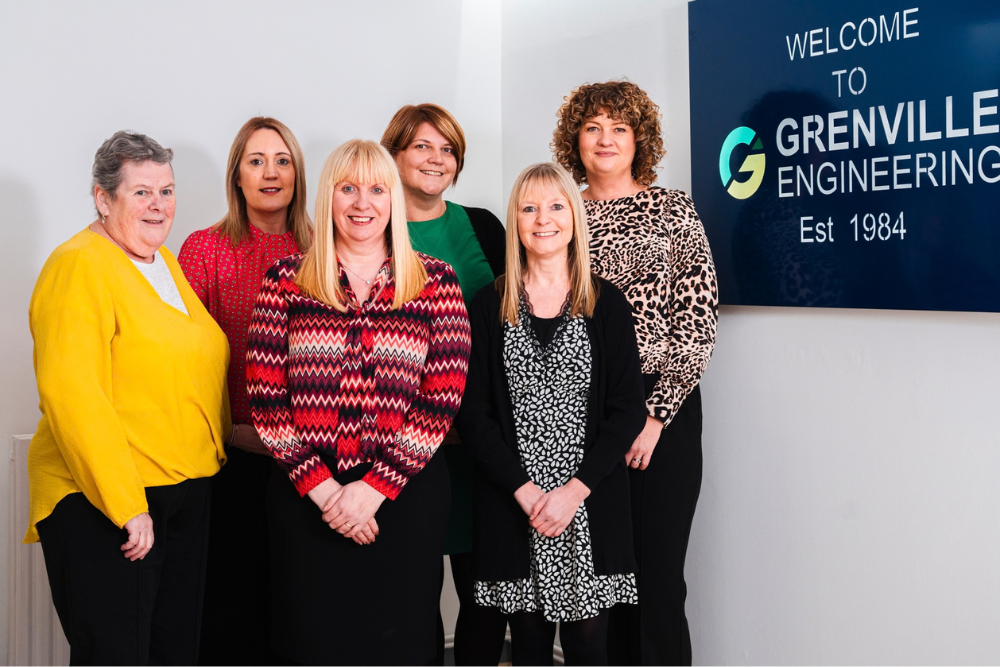 Women team members at Grenville Engineering supporting metal fabrication operations on International Women’s Day
