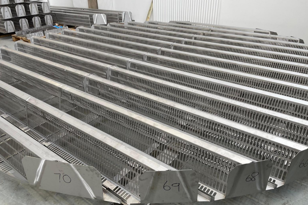 large steel fabrications used in petrochemical filtration systems