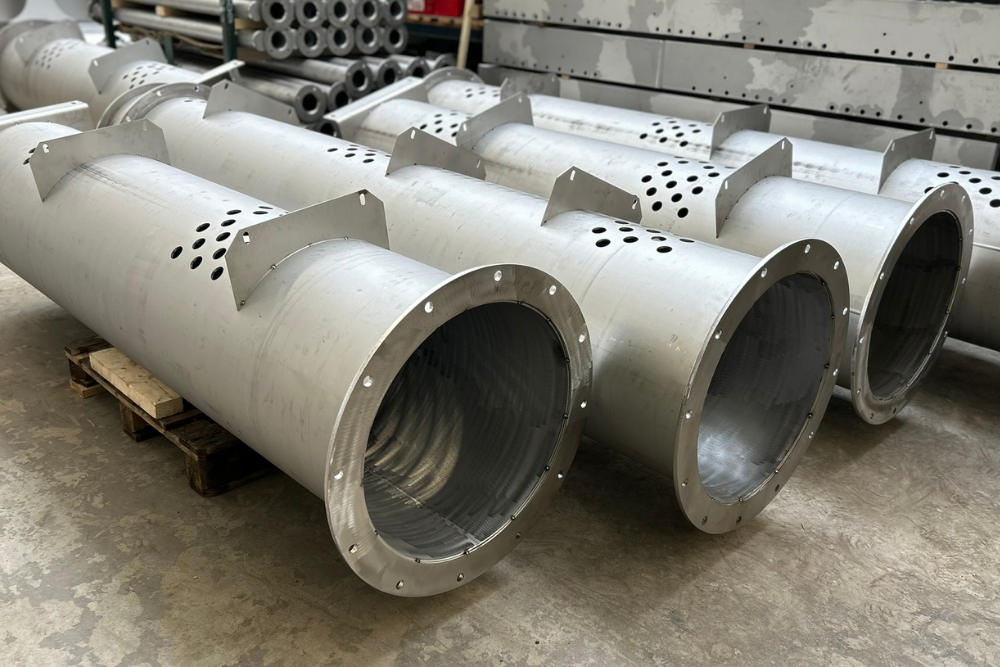 large steel fabrications used in petrochemical filtration systems
