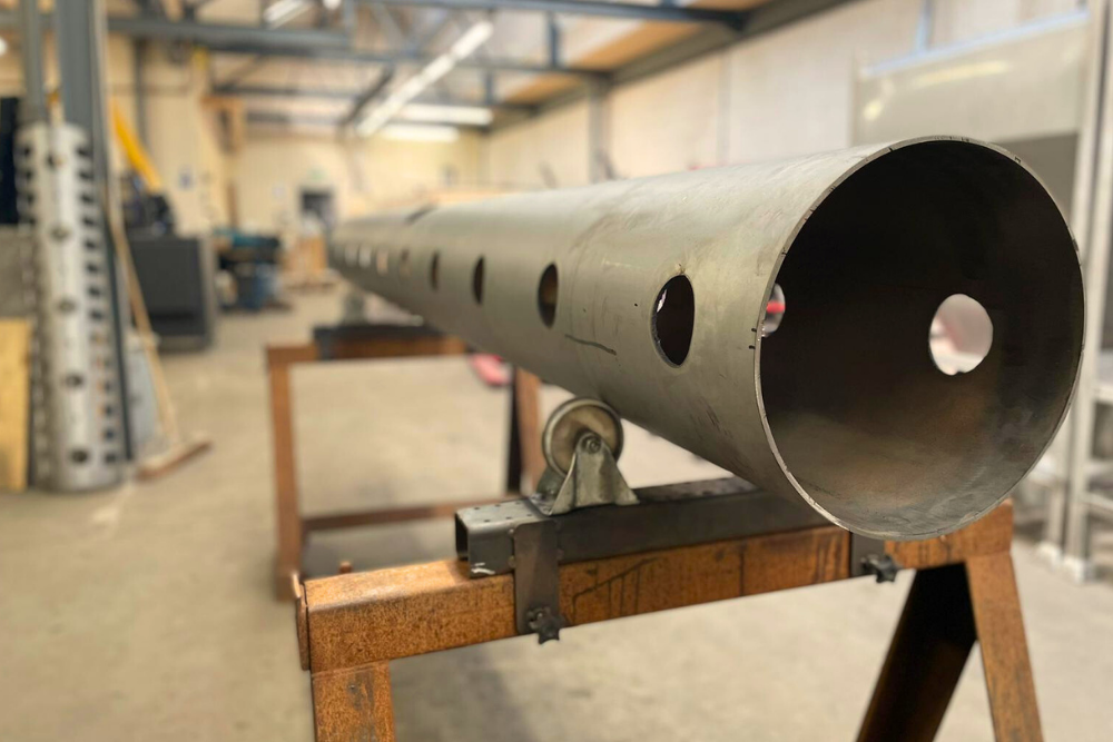 steel fabrication components during manufacturing process