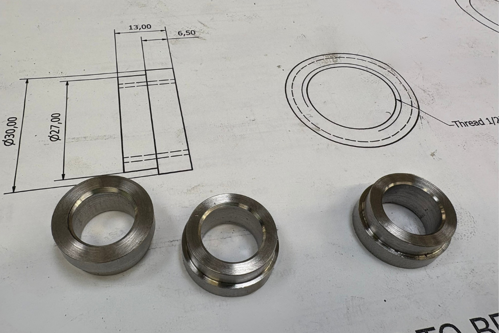 Vertical machining centre producing precision engineered parts