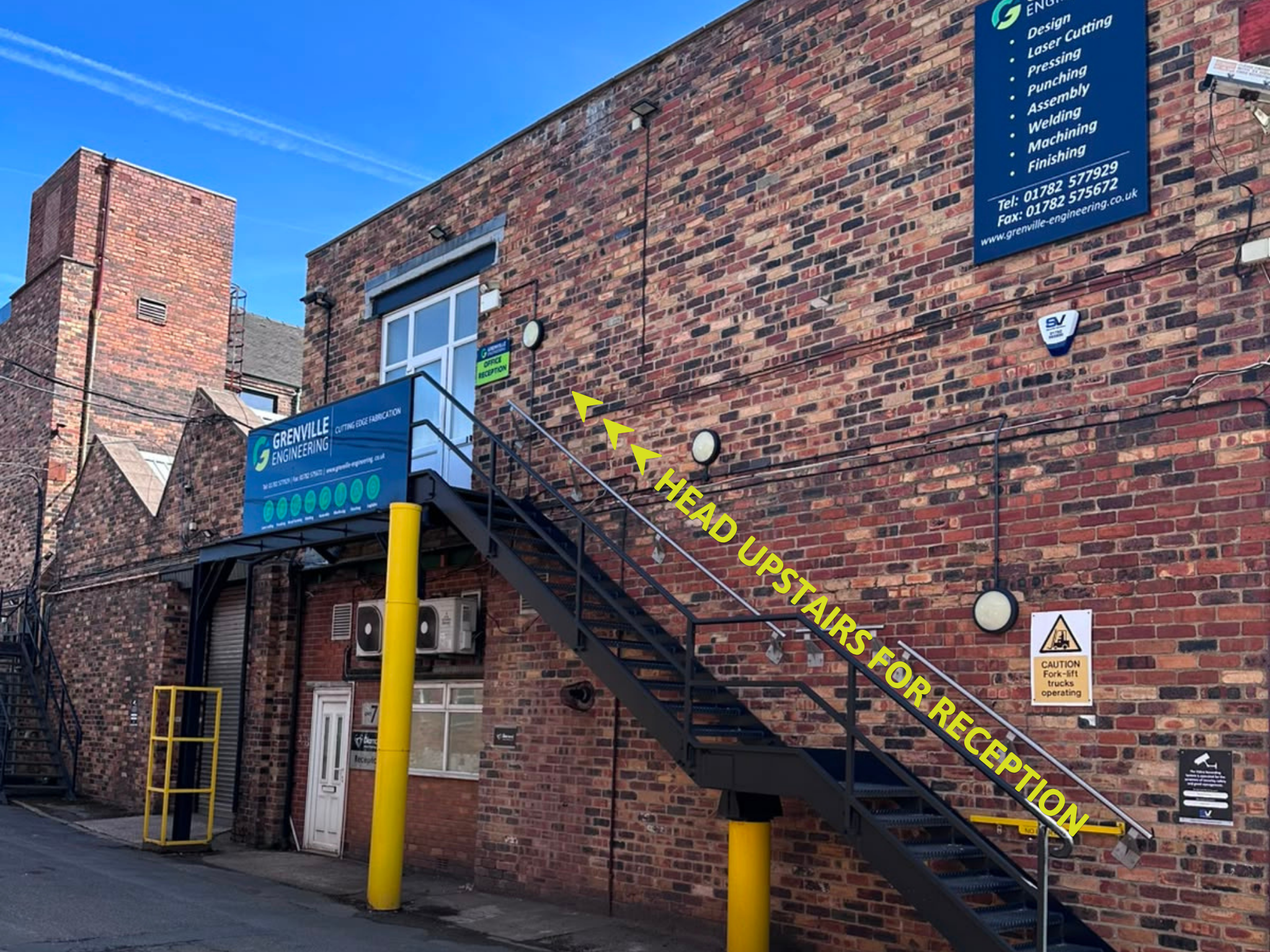 Reception at Grenville Engineering in Stoke-on-Trent