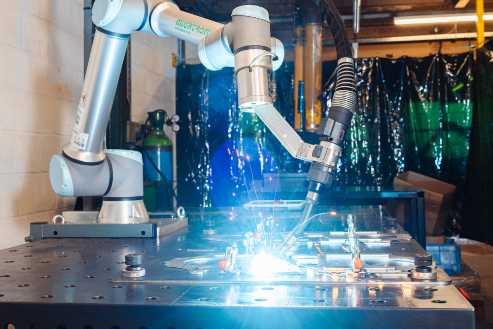 Robotic welding system operating at Grenville Engineering’s Stoke-on-Trent facility.